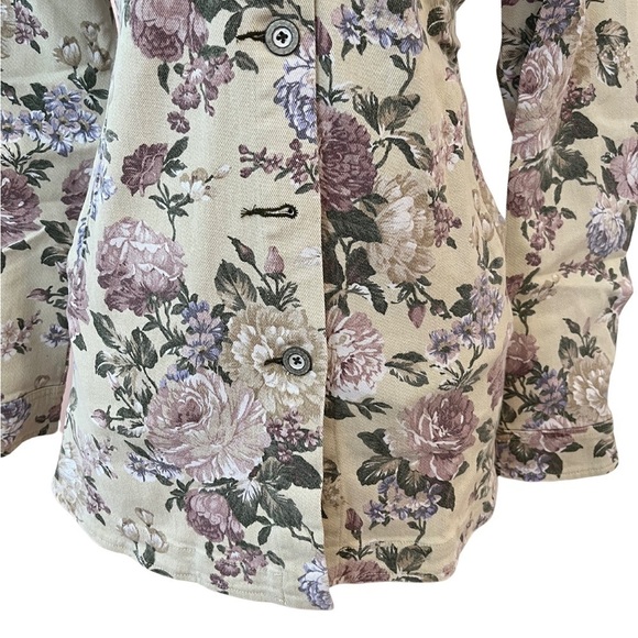 English Rose Rhinestone Studded Floral Denim Jacket in Size Medium - New in Bag - Picture 5 of 10